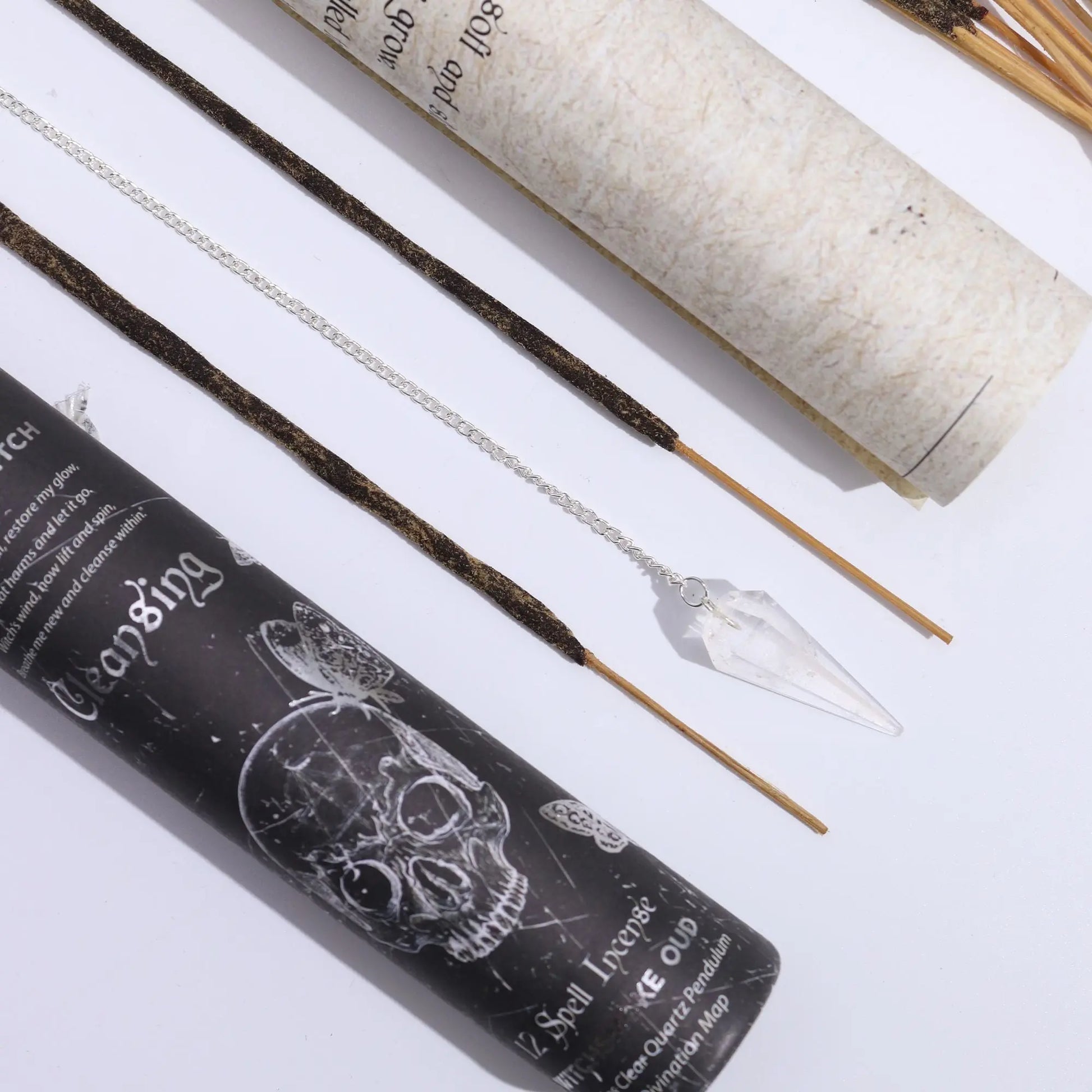Ancient Witch Spell Incense - Cleansing - Rock Crystal Pendulum AW Dropship UK