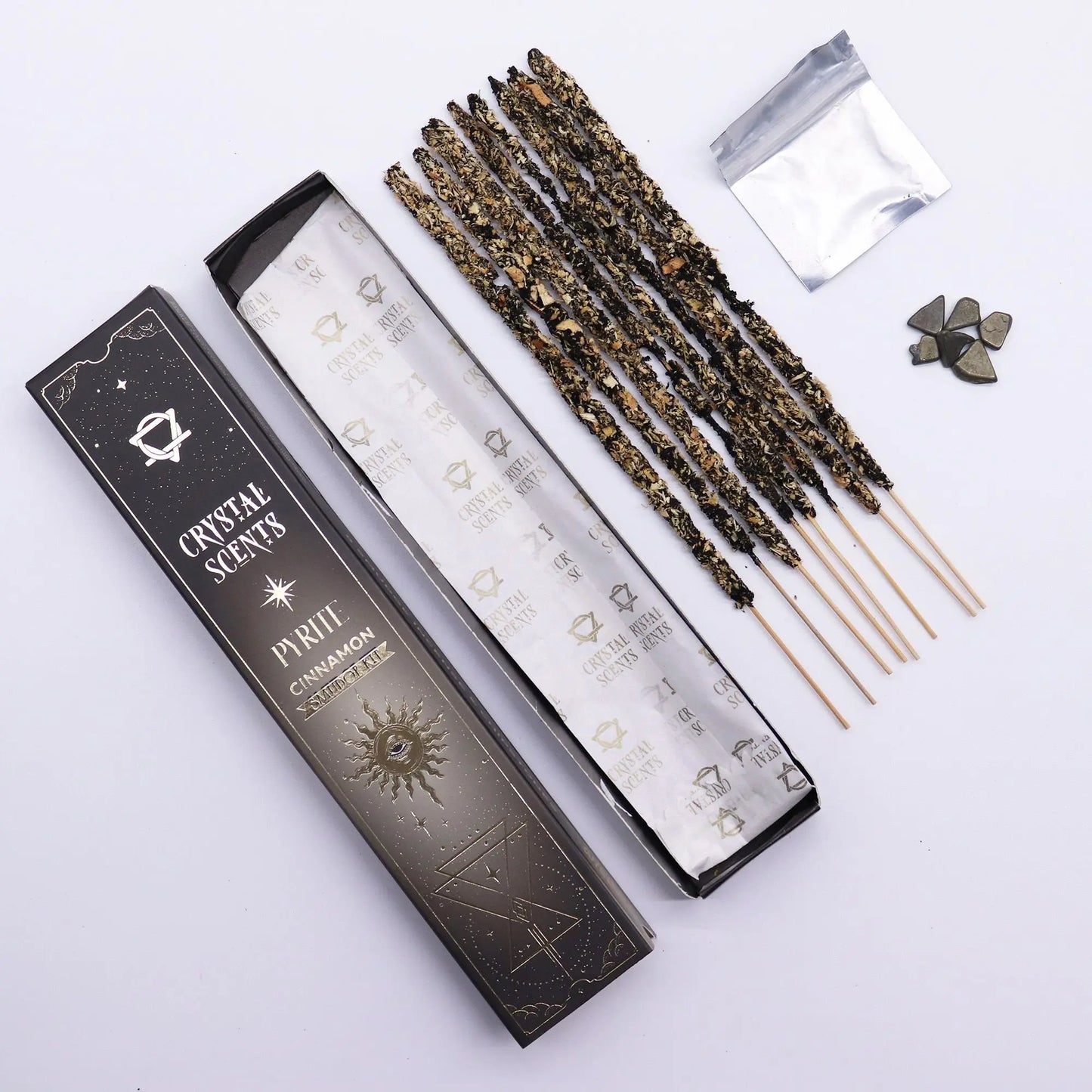 Pyrite Crystal Scents Smudge Incense - Cinnamon AW Dropship UK