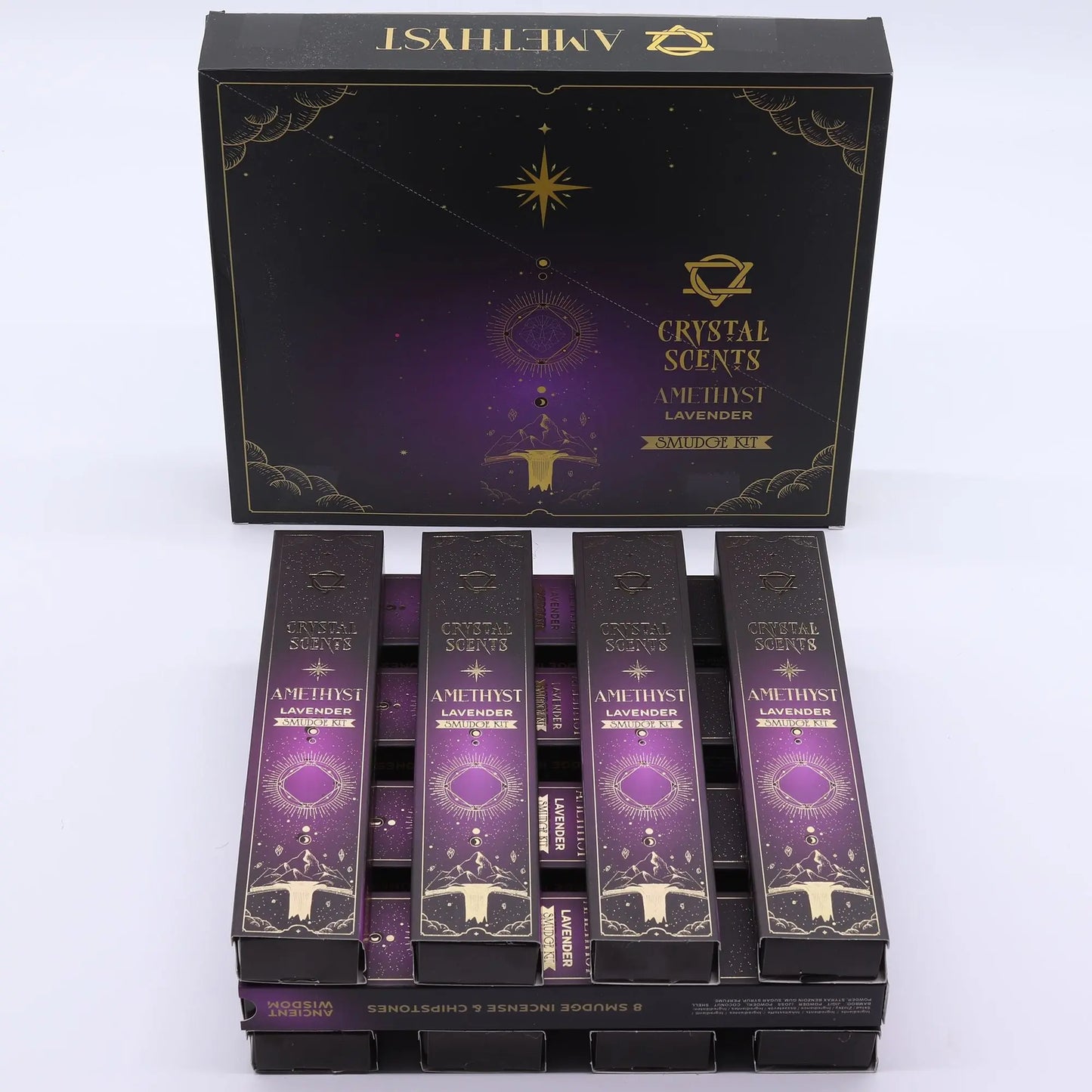 Amethyst Crystal Scents Smudge Incense - Lavender AW Dropship UK