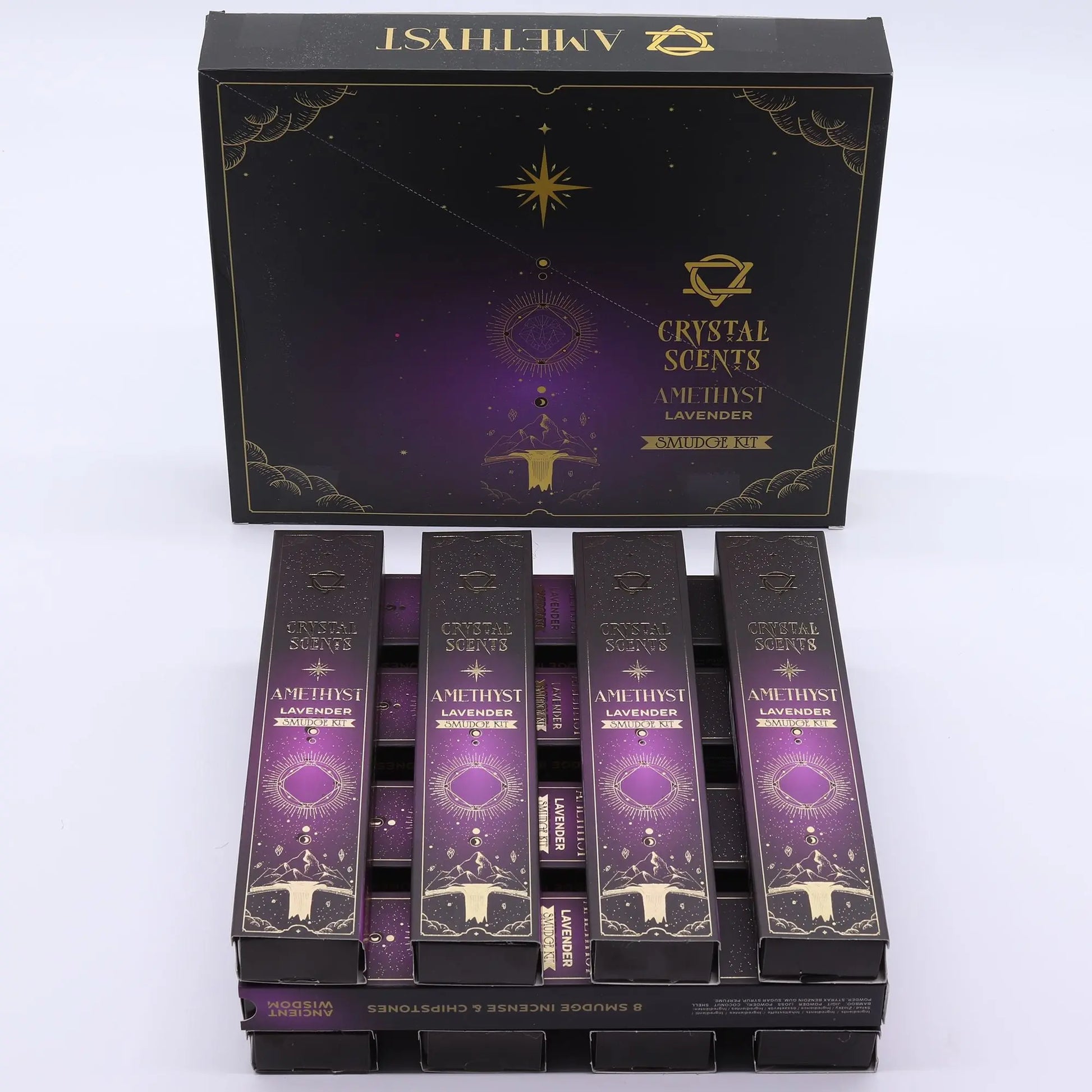 Amethyst Crystal Scents Smudge Incense - Lavender AW Dropship UK