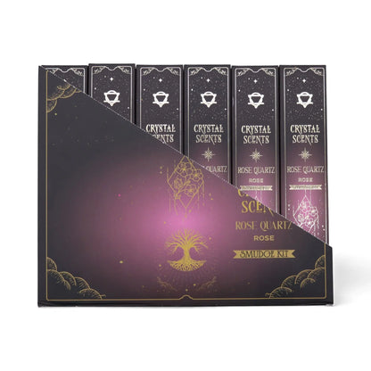 Rose Quartz Crystal Scents Smudge Incense - Rose AW Dropship UK