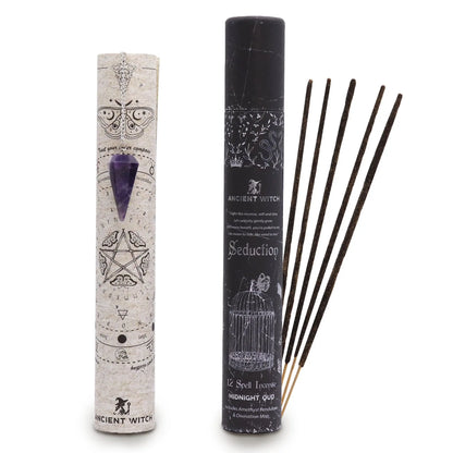 Ancient Witch Spell Incense - Seduction - Amethyst Pendulum AW Dropship UK