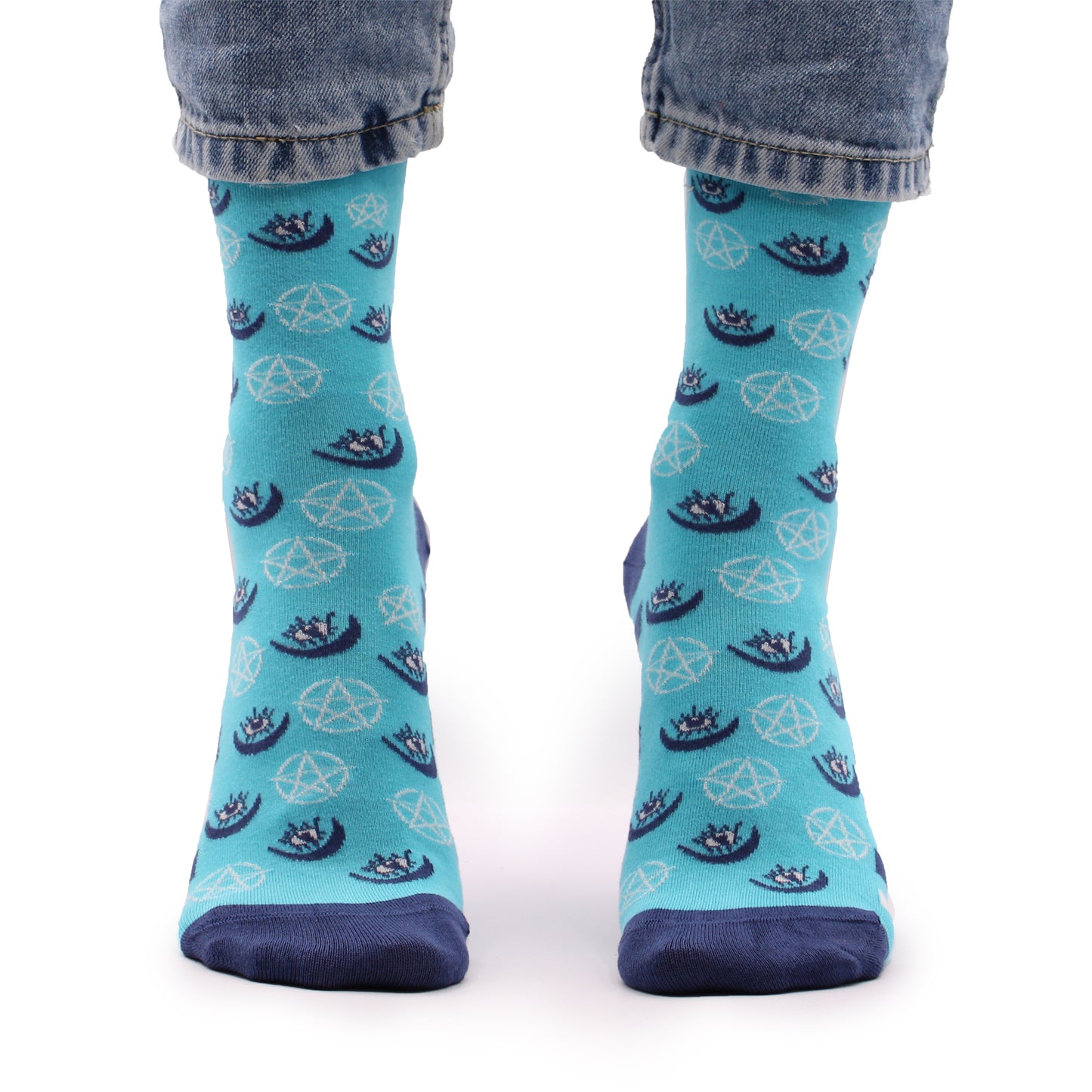 Hop Hare Bamboo Socks - Pentagram and Evil Eye