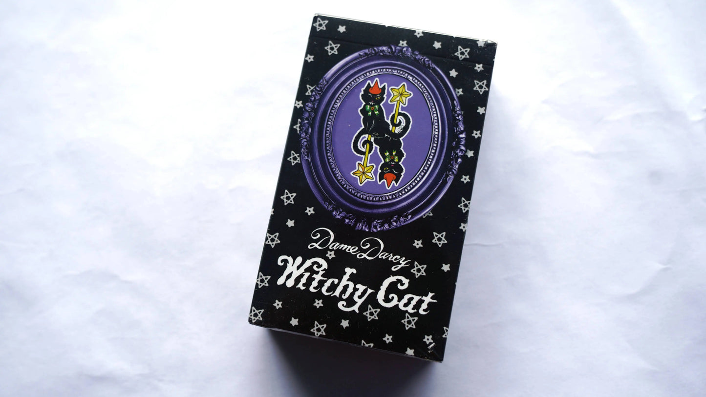 Card with 'Witchy Cat' design on a white background