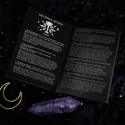 Mini Crystalstruck Tarot Gold Edition pocket tarot deck with gold holographic details.