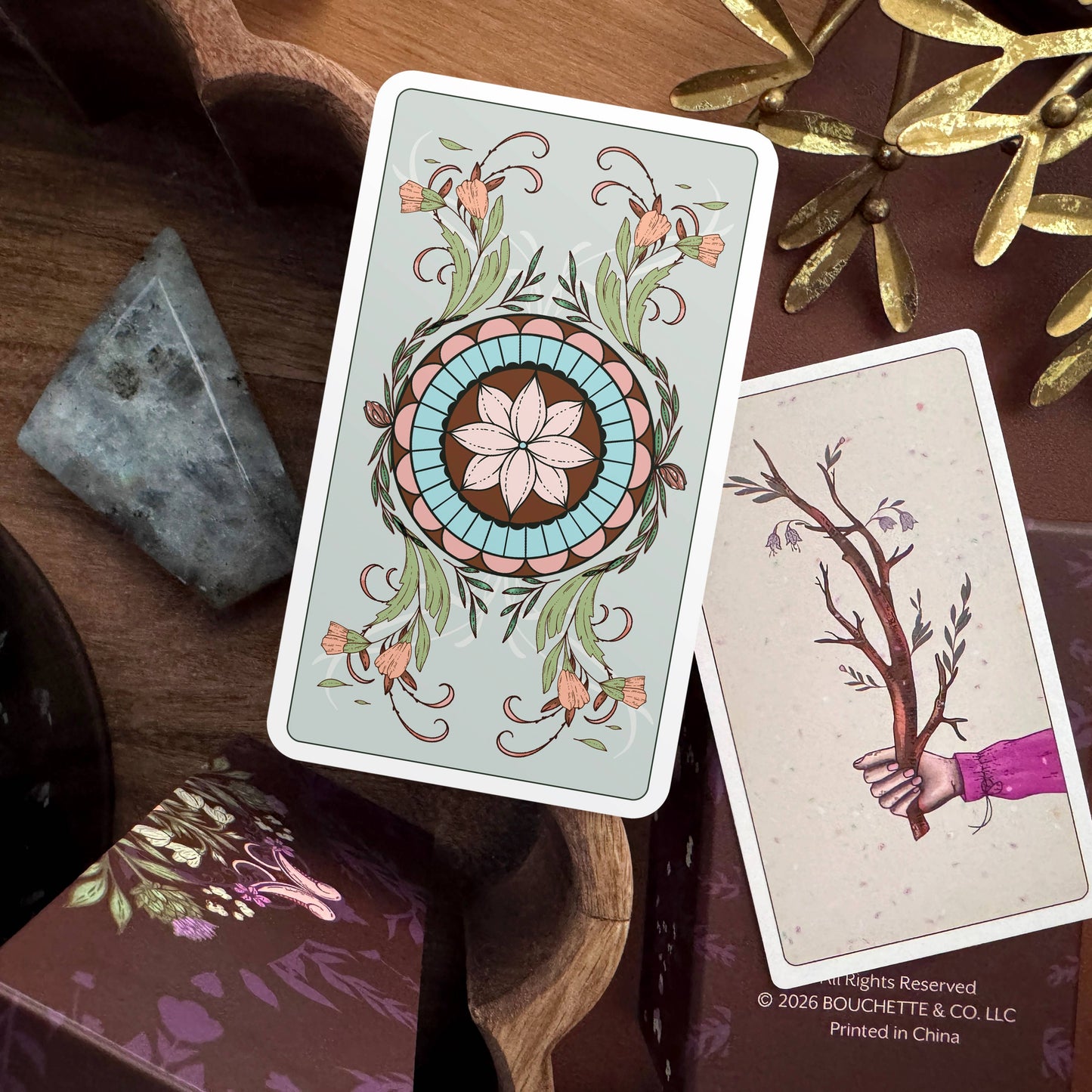 Metanoia Marseille Tarot 3rd Edition by Kerri Snook featuring vibrant botanical Marseille tarot artwork