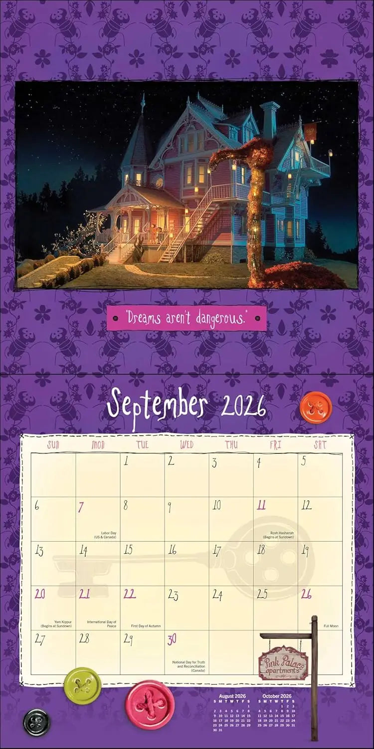 Coraline 2026 Wall Calendar (Includes Full-Color Poster) - Oneness emporium