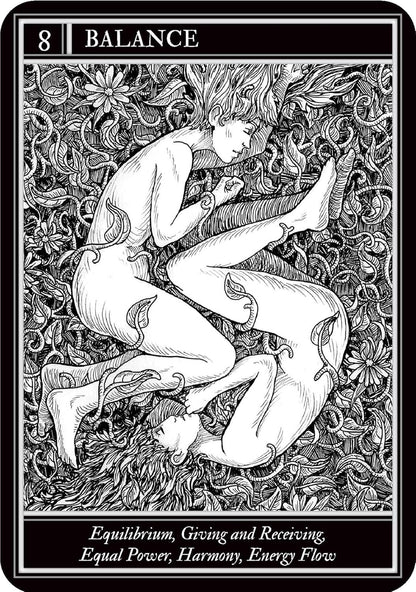 Coven Oracle deck by Fiona Horne with illustrated witchcraft themed oracle cards and guidebook.