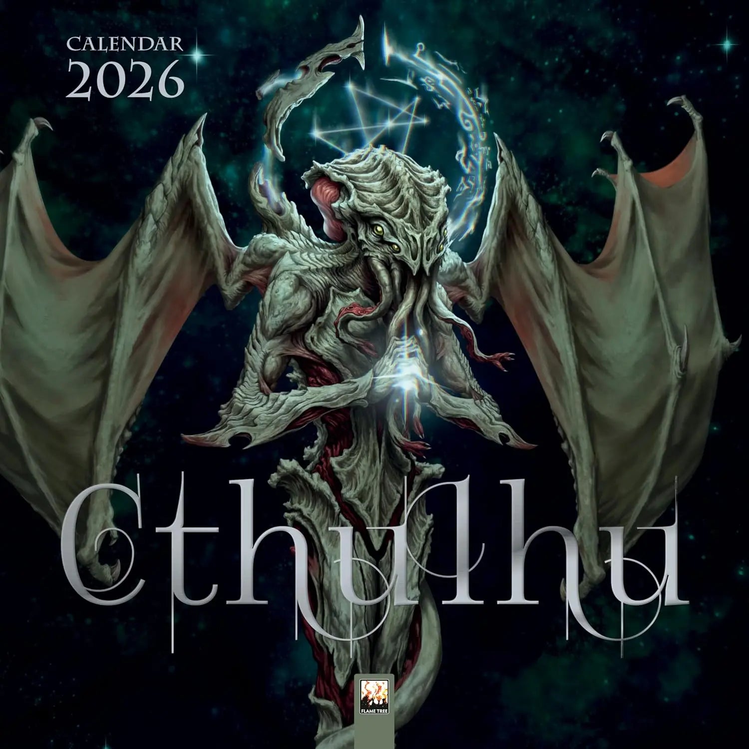 Cthulhu Wall Calendar 2026 (Art Calendar): Original Flame Tree Publishing-Kalender - Oneness emporium