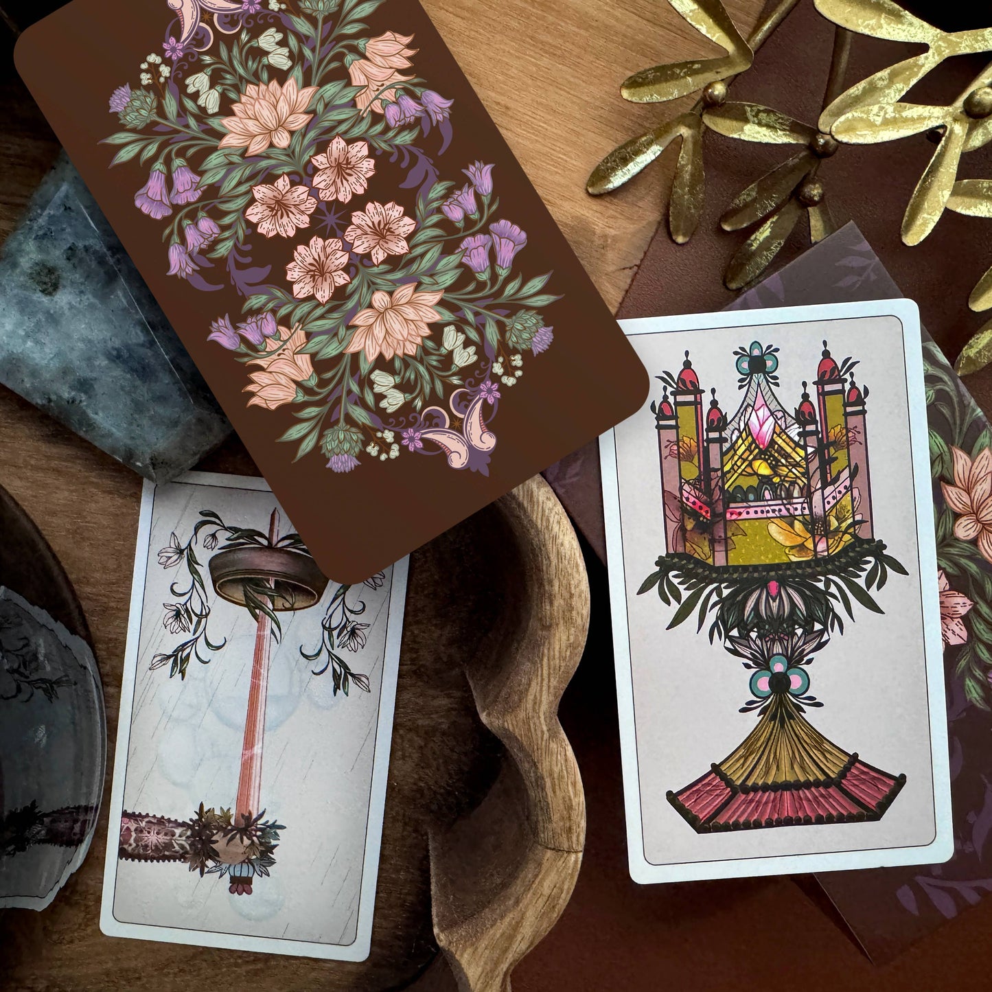Metanoia Marseille Tarot 3rd Edition by Kerri Snook featuring vibrant botanical Marseille tarot artwork
