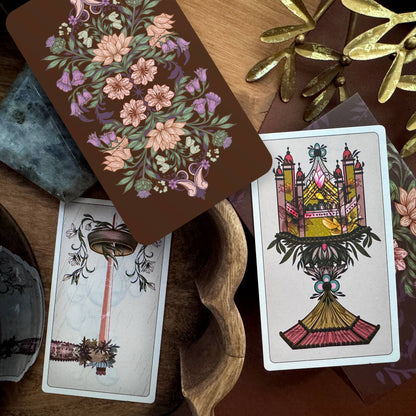 Metanoia Marseille Tarot 3rd Edition by Kerri Snook featuring vibrant botanical Marseille tarot artwork