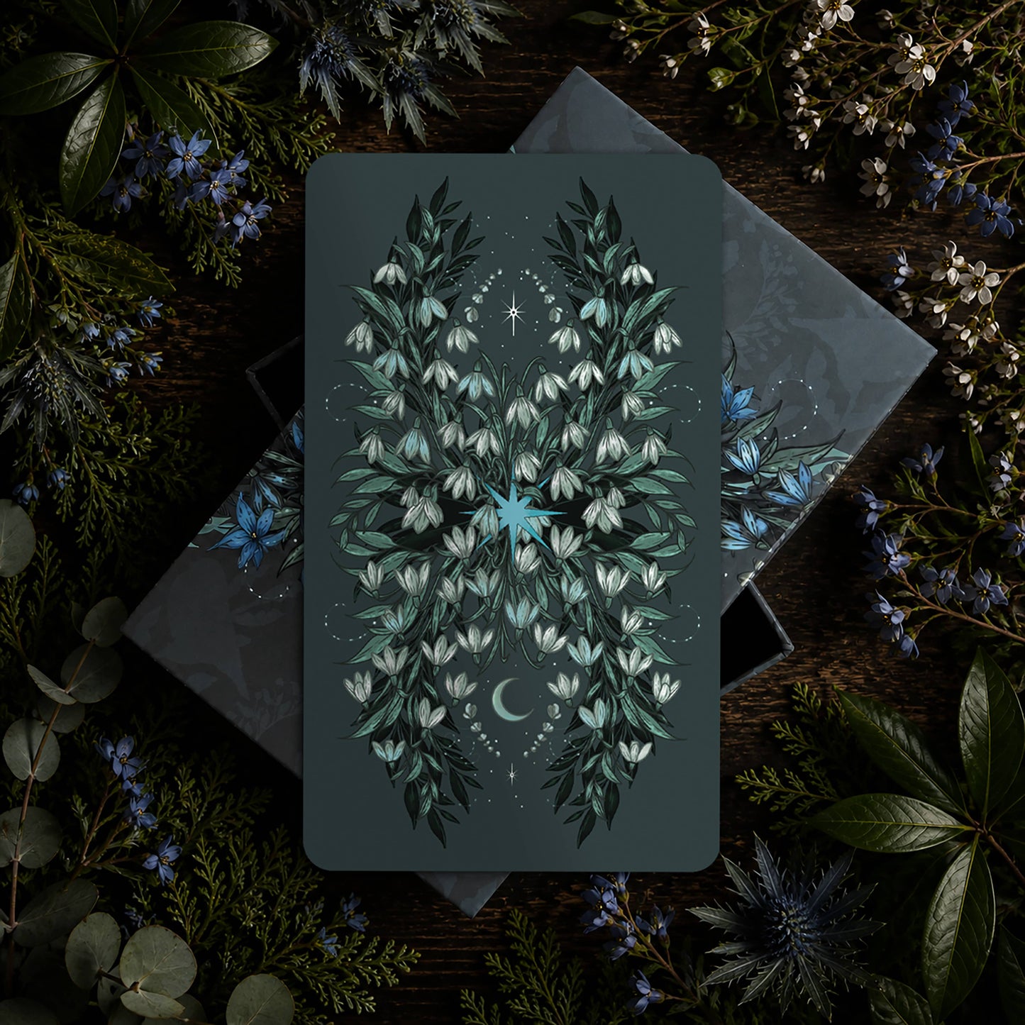 The Meraki Tarot 5th Edition by Kerri Snook featuring whimsical botanical tarot artwork and fantasy-inspired symbolism