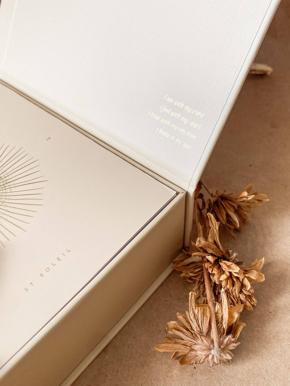Lucid Dreams Beginner's Tarot Beige Edition IV by ST. SOLEIL with gold foil cards, matte gold edges and guidebook