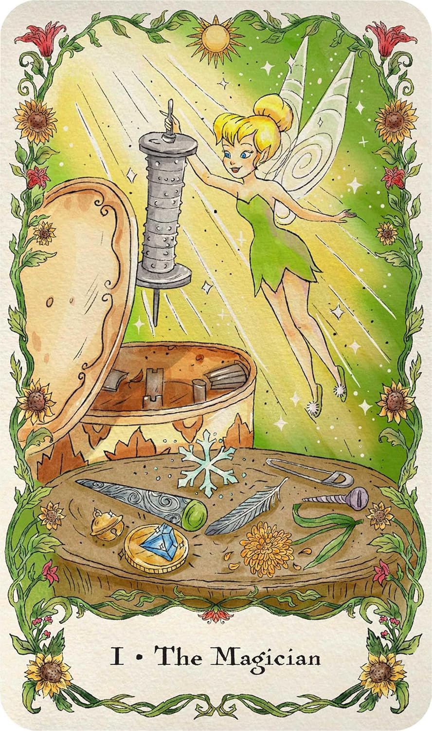 Disney fairies tarot deck and guidebook by Titan books . Available at Oneness Emporium 