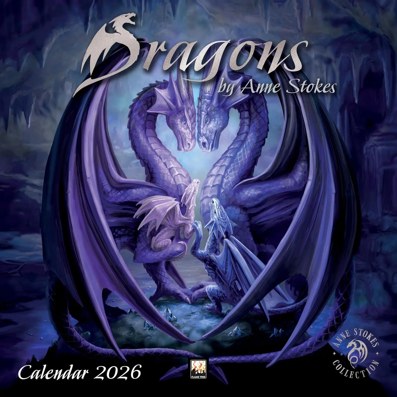 Dragons by Anne Stokes Wall Calendar 2026 (Art Calendar) - Oneness emporium