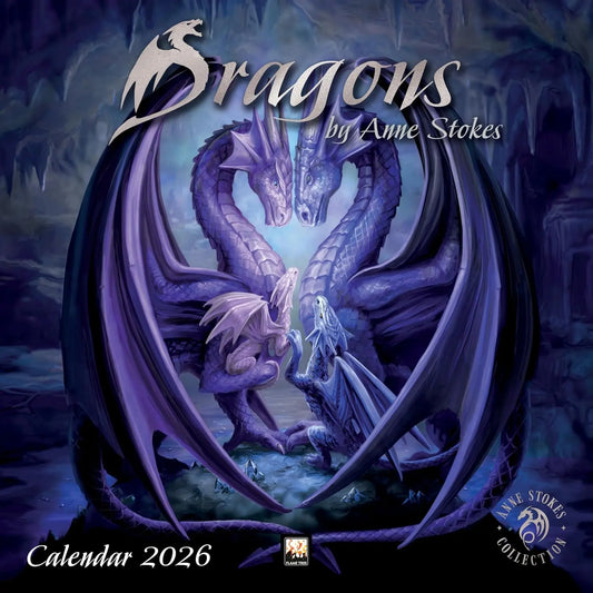 Dragons by Anne Stokes Wall Calendar 2026 (Art Calendar) - Oneness emporium