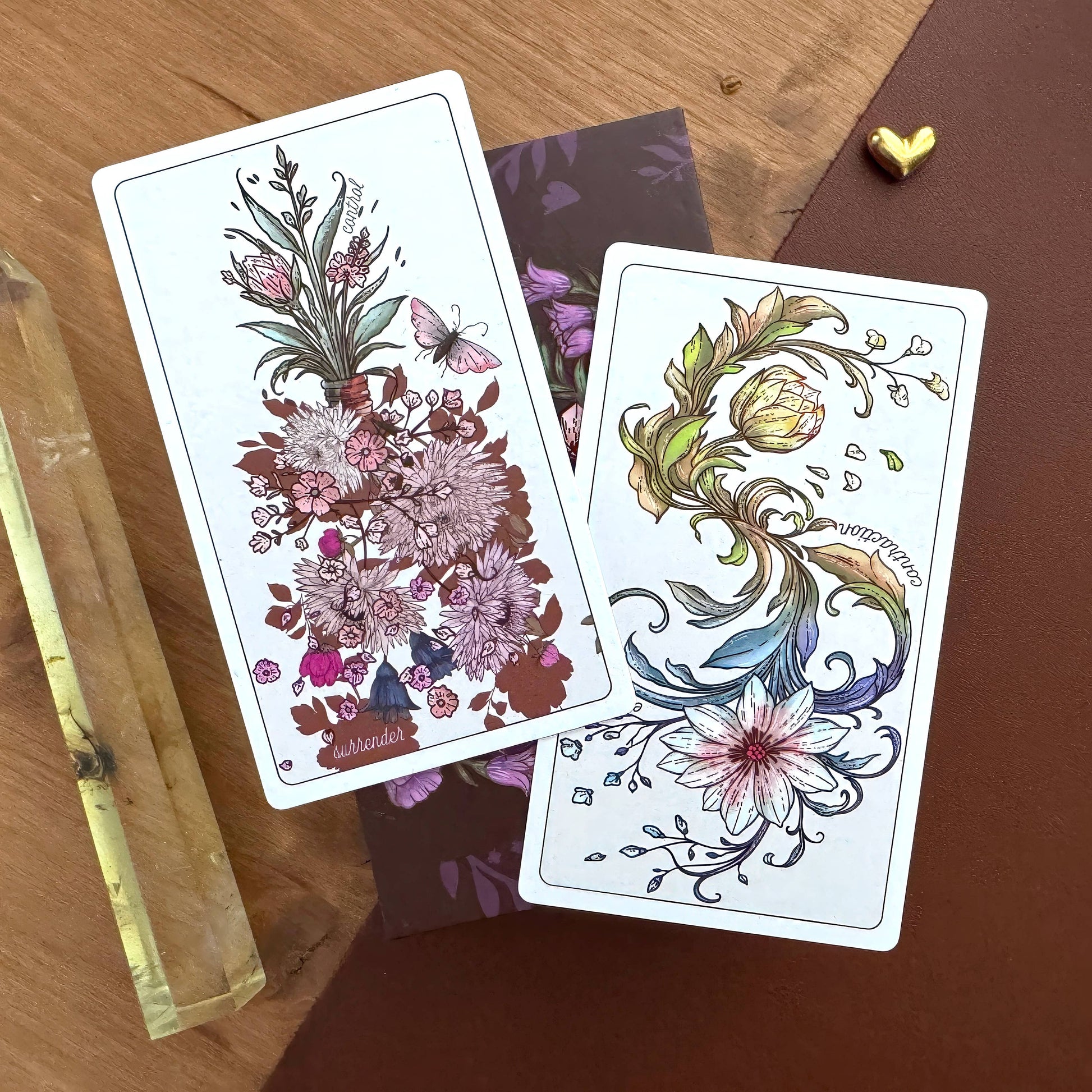 Metanoia Marseille Tarot 3rd Edition by Kerri Snook featuring vibrant botanical Marseille tarot artwork