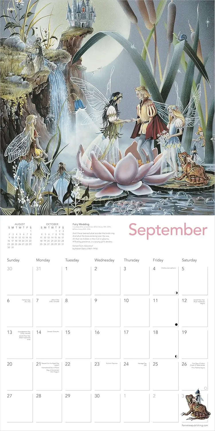 Fairyland by Jean & Ron Henry Wall Calendar 2026 (Art Calendar): Original Flame Tree Publishing-Kalender [Kalender] - Oneness emporium