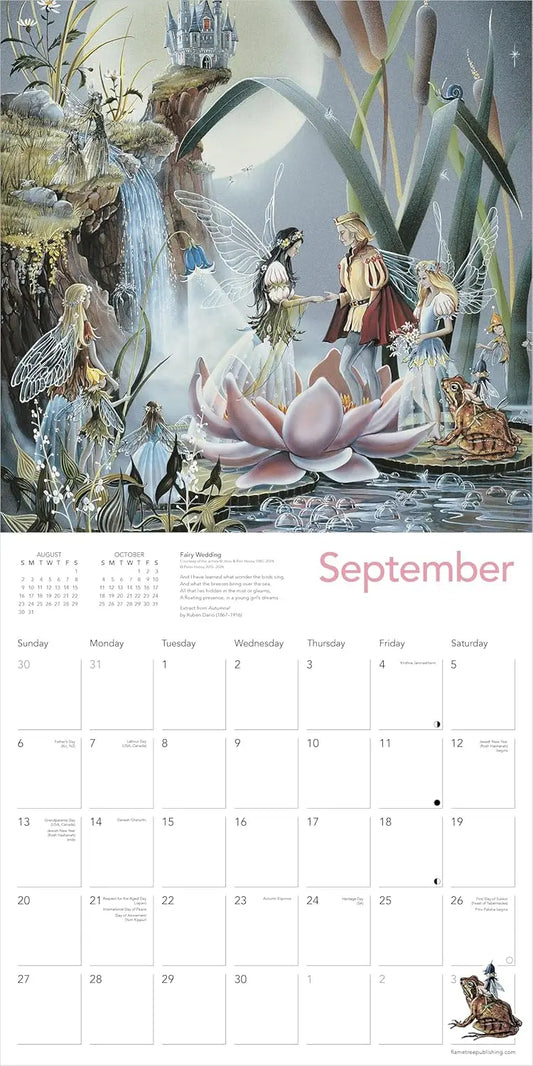 Fairyland by Jean & Ron Henry Wall Calendar 2026 (Art Calendar): Original Flame Tree Publishing-Kalender [Kalender] - Oneness emporium