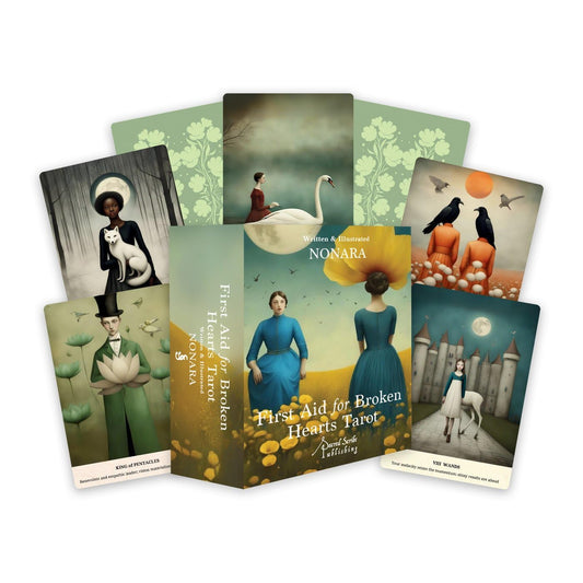 First Aid for Broken Hearts Tarot: Compassionate Insight for Solace and Guidance through Healing (78 Full-Color Cards and 98-Page Full-Color Guidebook) - Oneness emporium