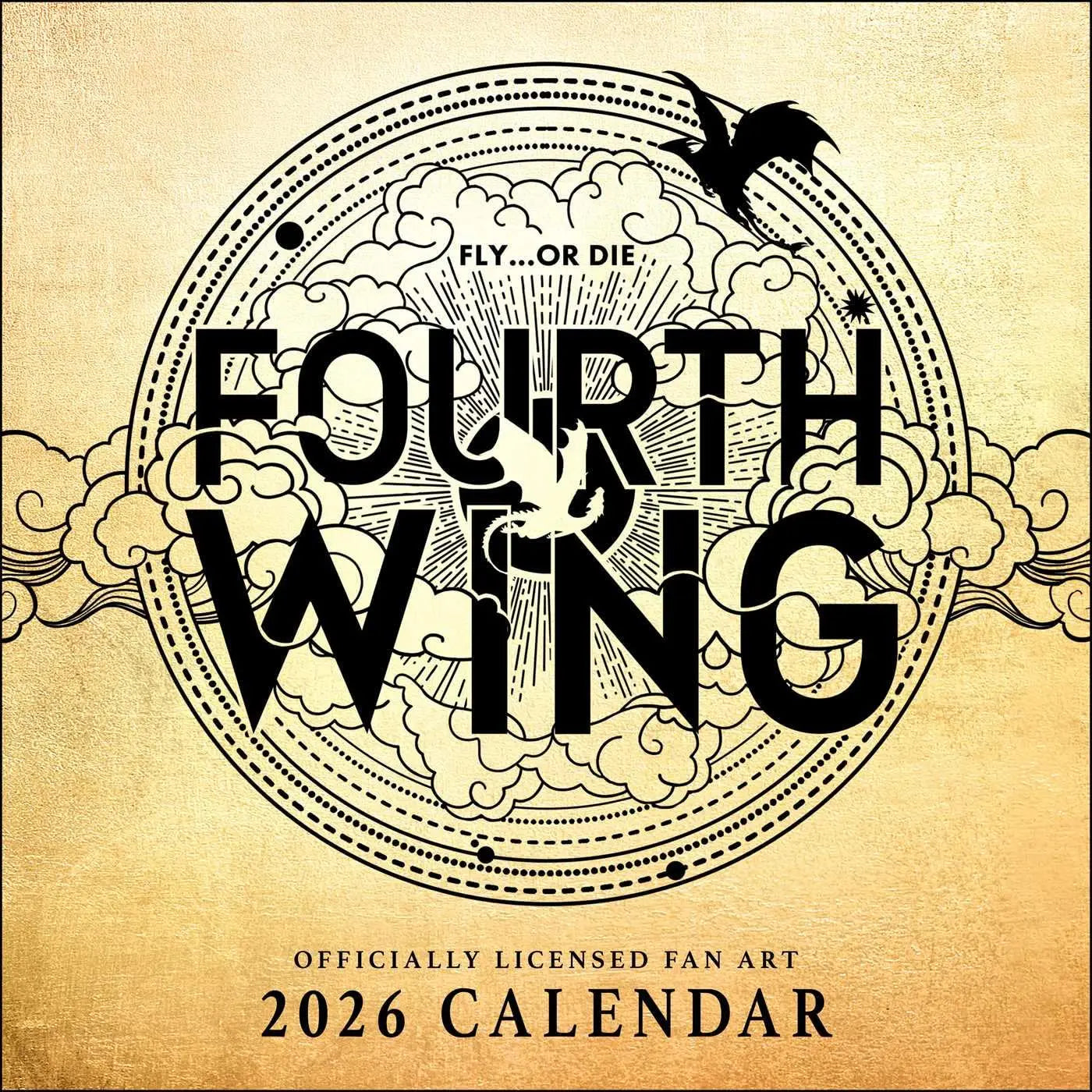 Fourth Wing Officially Licensed Fan Art 2026 Wall Calendar Andrews McNeel