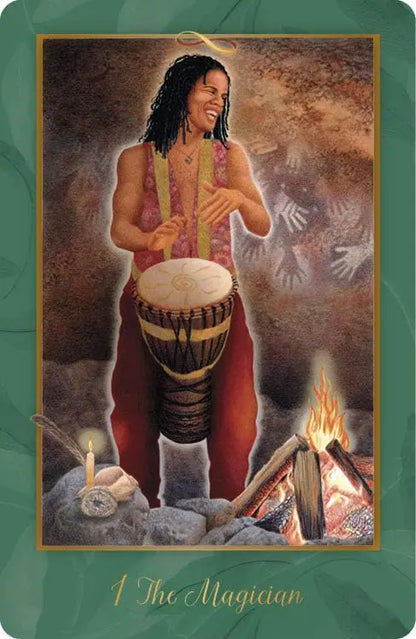 Gaian Tarot 2nd Edition by Joanna Powell Colbert featuring earth-centred artwork, nature symbolism and a full-colour guidebook.