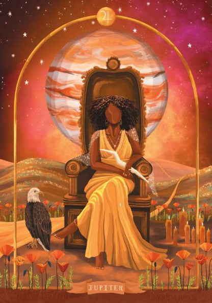 Goddess Astrology Oracle Cards deck by Tarn Ellis featuring astrology and divine feminine symbolism