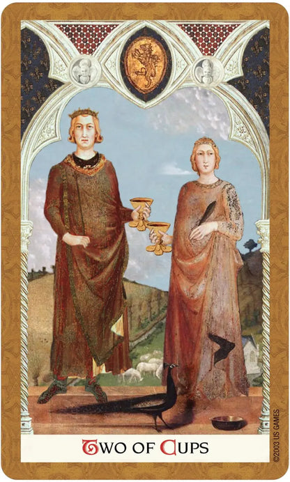 Golden Tarot Linen Edition by Kat Black featuring gold edged tarot cards and fine art collage imagery.