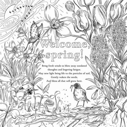 The Green Witch's Coloring Book: From Enchanting Forest Scenes to Intricate Herb Gardens, Conjure the Colorful World of Natural Magic (Green Witch Witchcraft Series) - Oneness emporium
