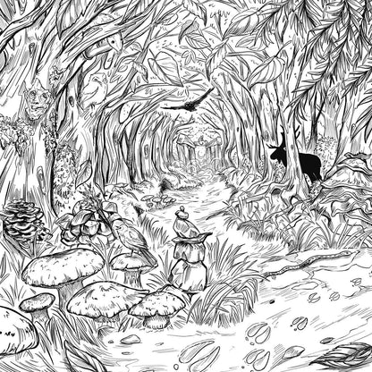 The Green Witch's Coloring Book: From Enchanting Forest Scenes to Intricate Herb Gardens, Conjure the Colorful World of Natural Magic (Green Witch Witchcraft Series) - Oneness emporium