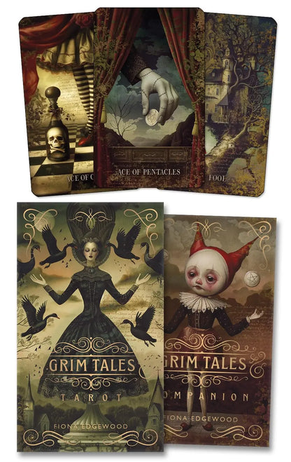 Grim Tales Tarot: 78 Cards and 188-Page Guidebook - Oneness emporium