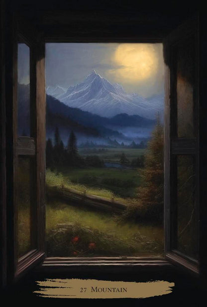Haunted Cottage Oracle by Sirian Shadow – a 45-card gothic oracle deck with guidebook for shadow work and introspection.
