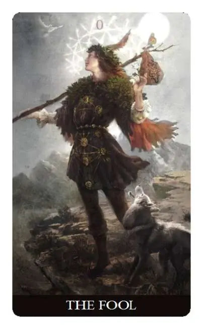 The Fool tarot card - Heaven and Earth mini tarot card - Oneness Emporium