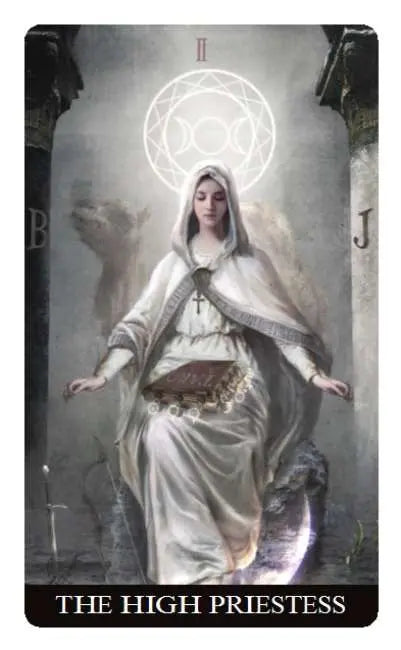 The high Priestess  tarot card - Heaven and earth mini deck  Lo Scarabeo - Oneness Emporium