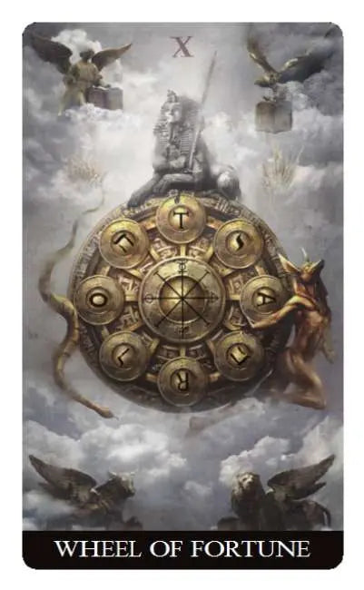 Wheel of fortune tarot card - Heaven and earth mini deck  Lo Scarabeo - Oneness Emporium