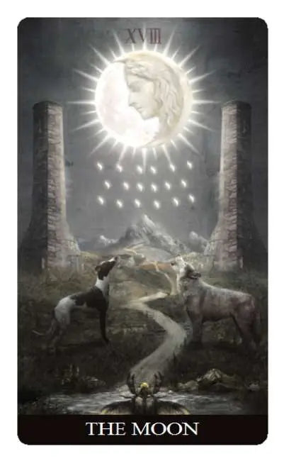 The Moon tarot card - Heaven and Earth tarot card - Oneness Emporium