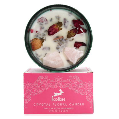 Hop Hare Crystal Magic Flower Candle - The Lovers - Oneness emporium