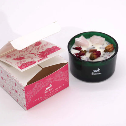Hop Hare Crystal Magic Flower Candle - The Lovers - Oneness emporium