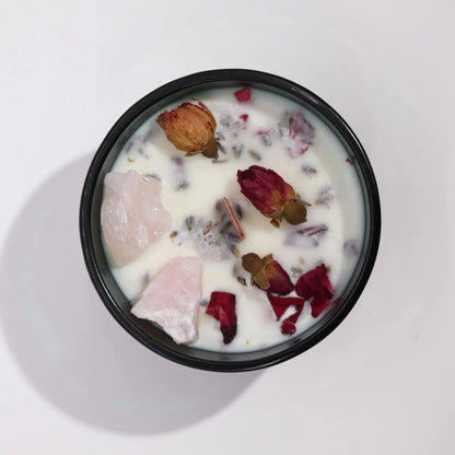 Hop Hare Crystal Magic Flower Candle - The Lovers - Oneness emporium