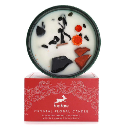 Hop Hare Crystal Magic Flower Candle - The Devil - Oneness emporium