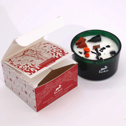 Hop Hare Crystal Magic Flower Candle - The Devil - Oneness emporium