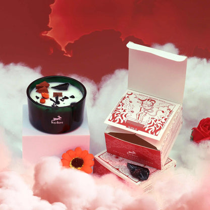 Hop Hare Crystal Magic Flower Candle - The Devil - Oneness emporium
