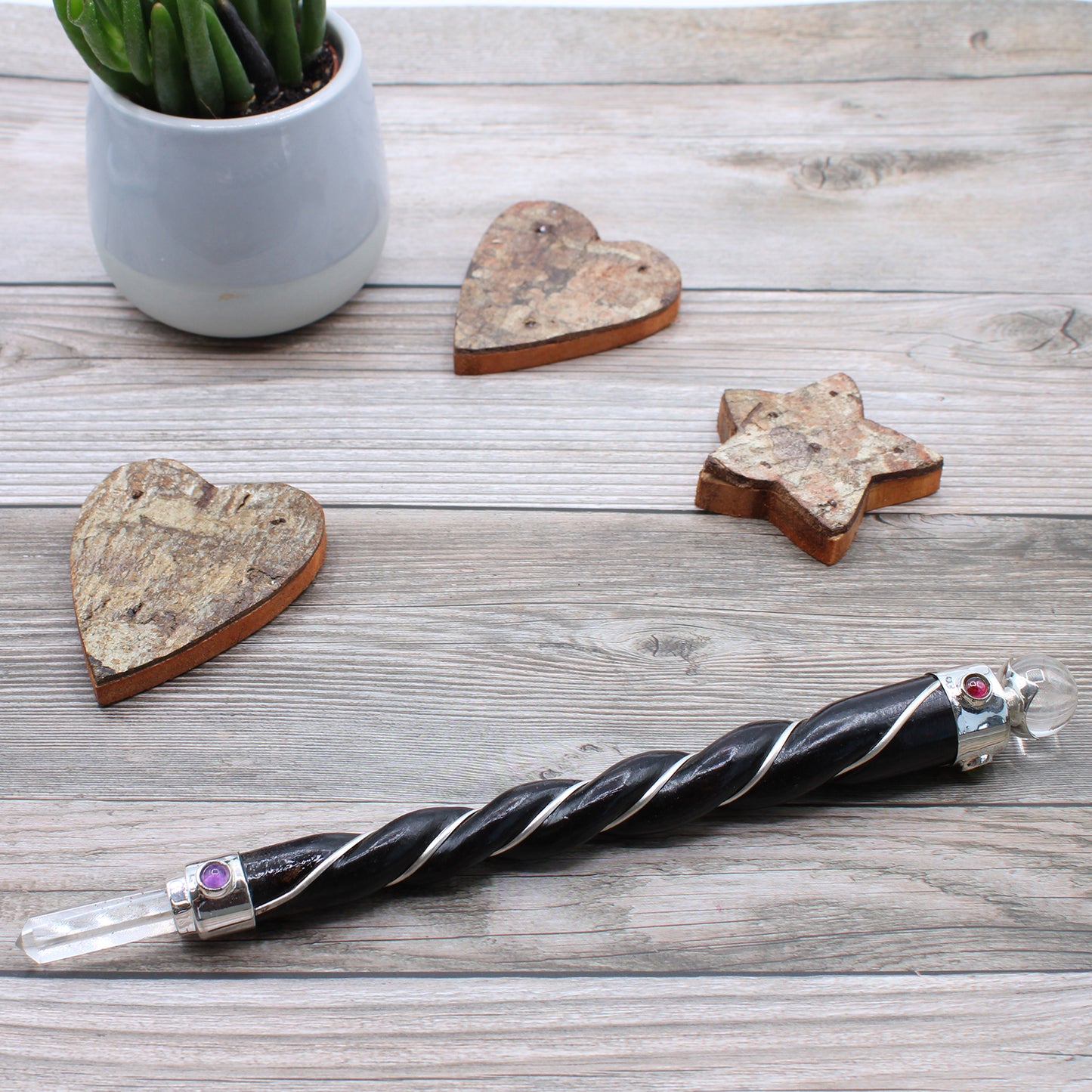 Twisted Crystal Healing Wands