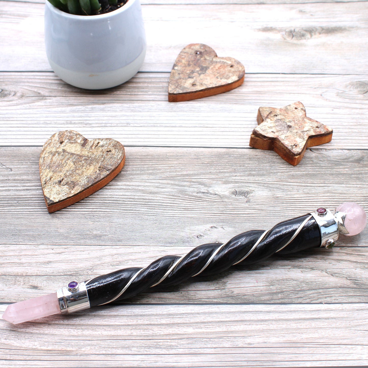 Twisted Crystal Healing Wands