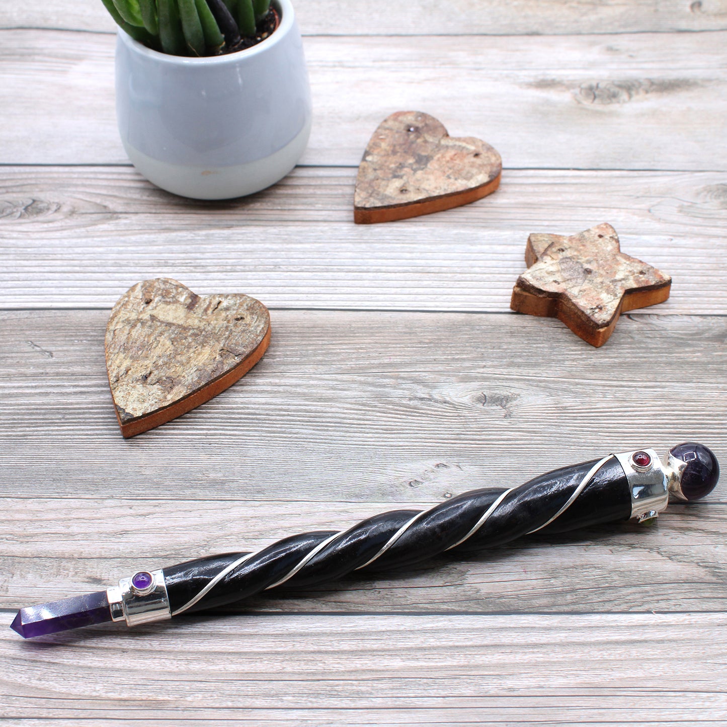 Twisted Crystal Healing Wands