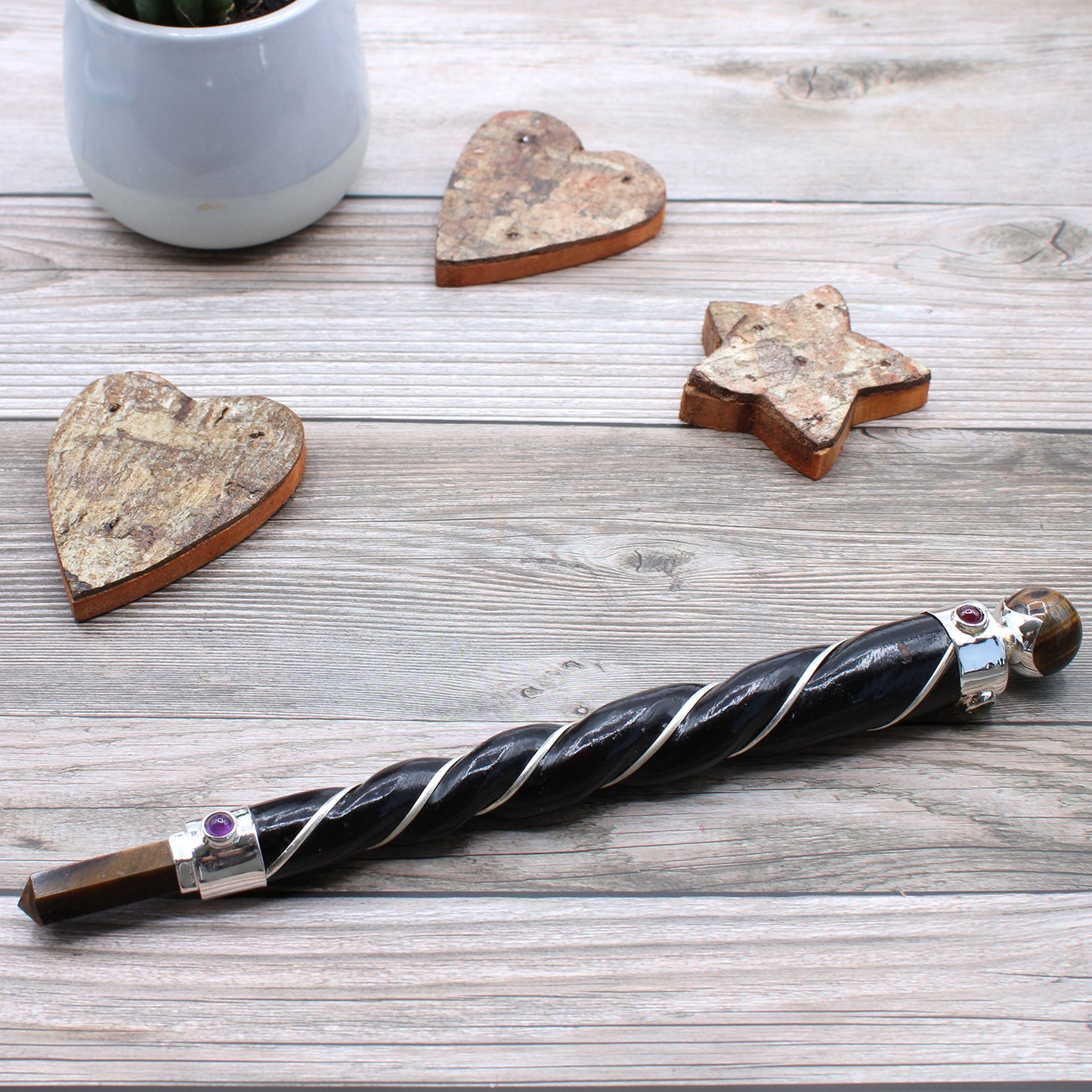 Twisted Crystal Healing Wands