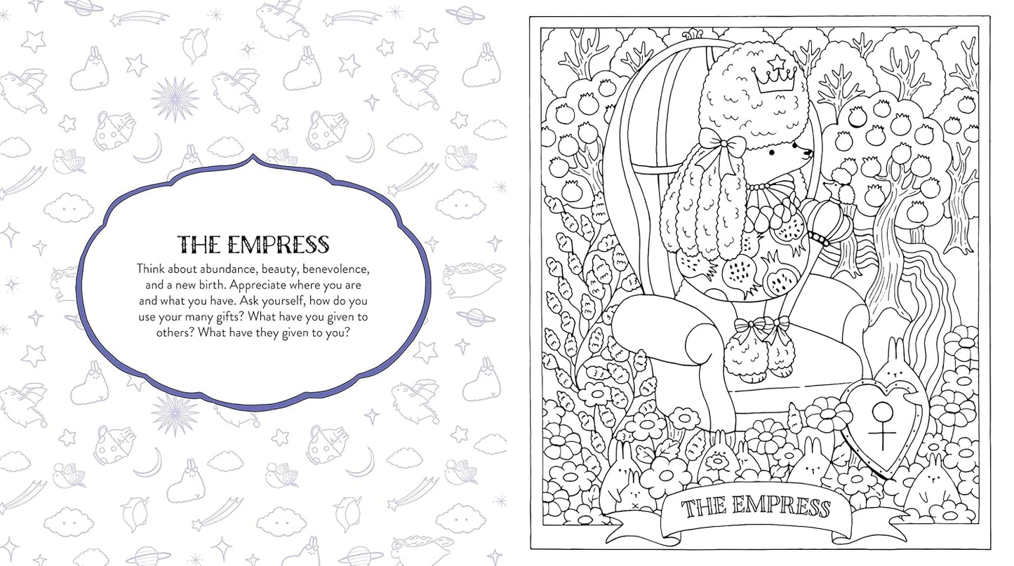 Kawaii Tarot Coloring Book: Color your way through the cutest of tarot cards--kawaii style!