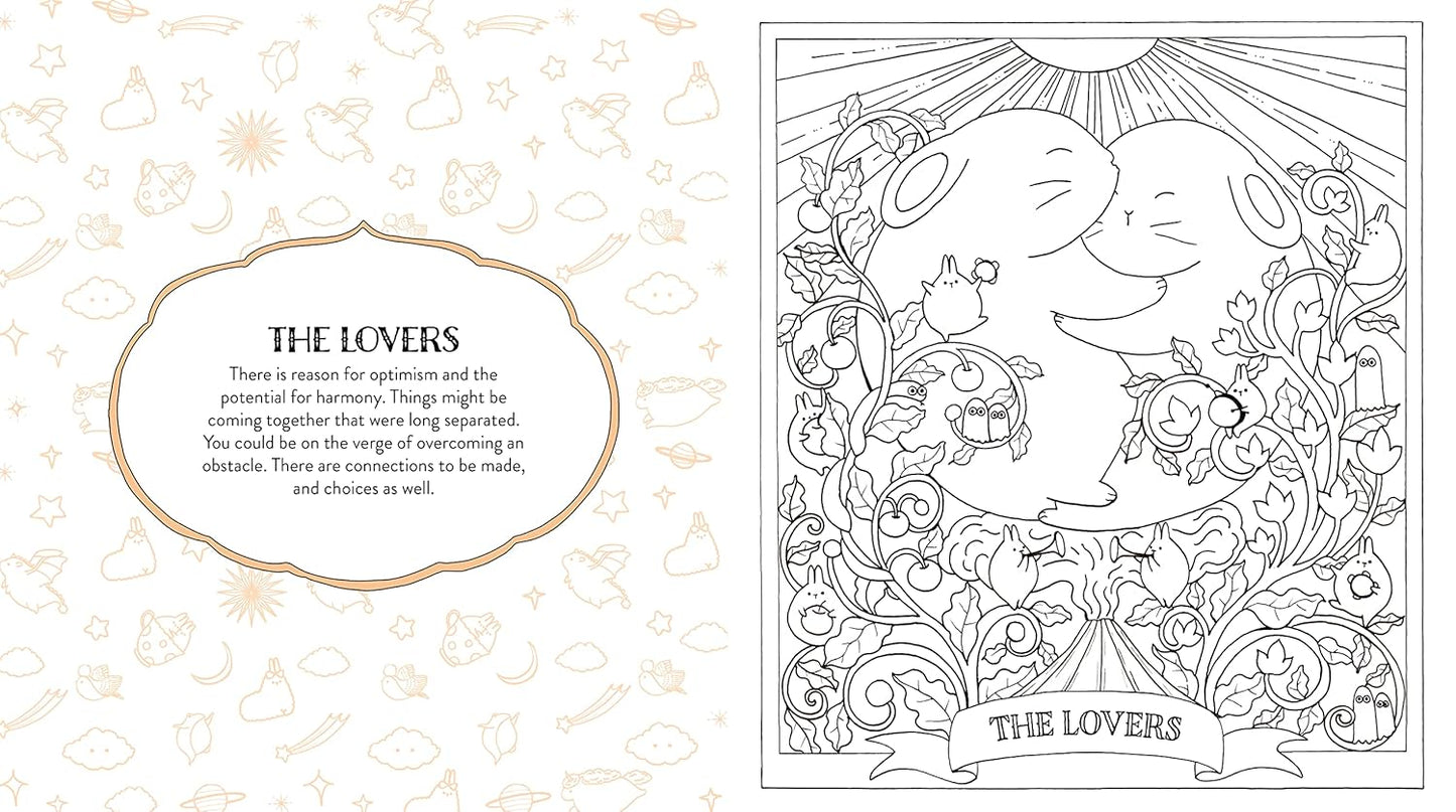 Kawaii Tarot Coloring Book: Color your way through the cutest of tarot cards--kawaii style!