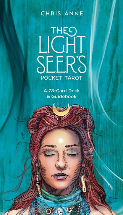 The Light Seer’s Pocket Tarot by Chris-Anne in keepsake tin featuring colourful modern tarot artwork and travel-sized cards.