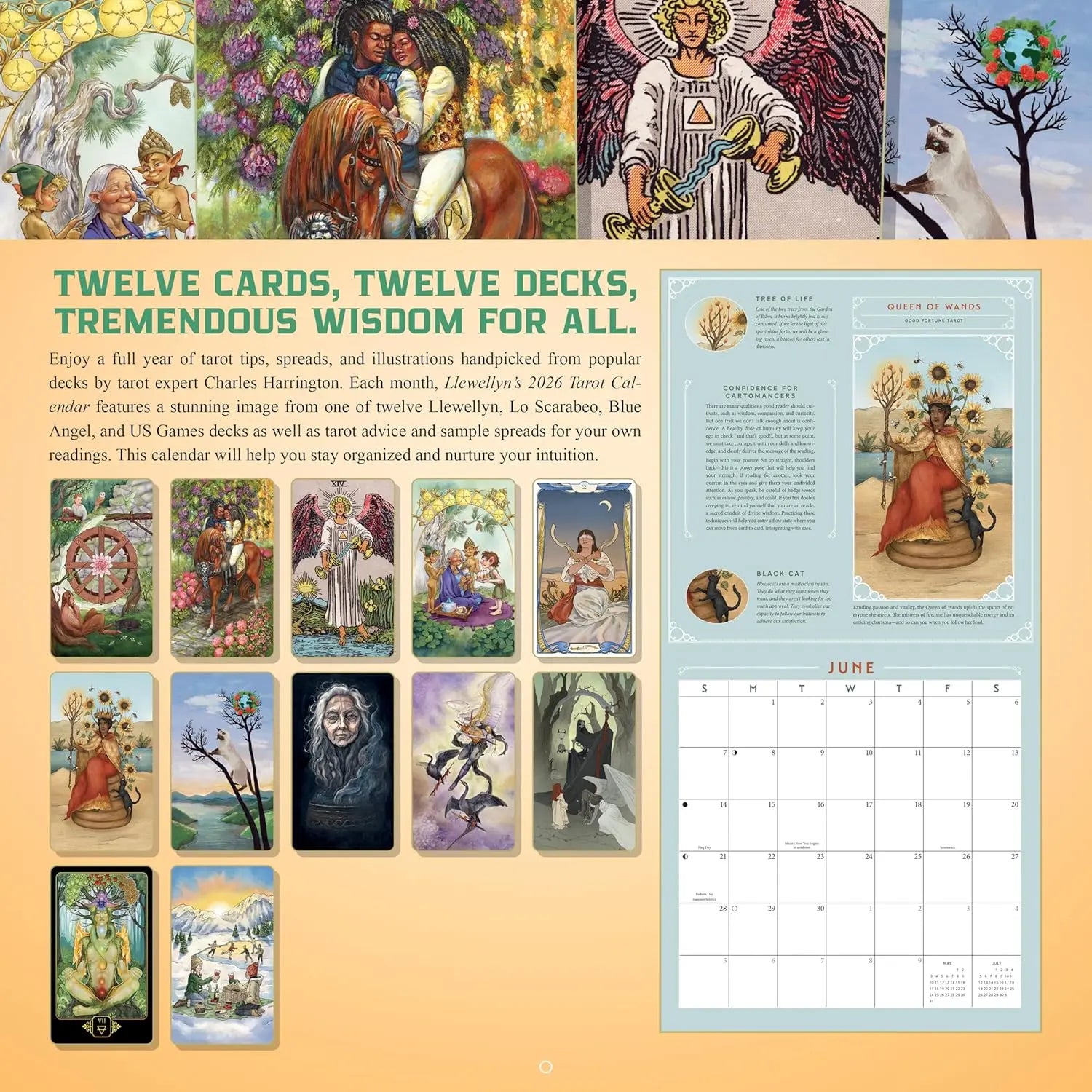Llewellyn's 2026 Tarot Calendar: Insights, Spreads, and Tips (Llewellyn's 2026 Calendars, Almanacs & Datebooks) - Oneness emporium